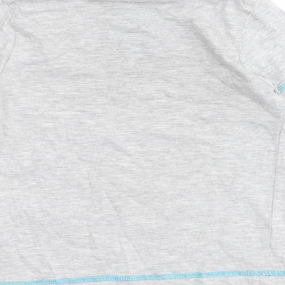F&F Boys Grey  Cotton Pullover T-Shirt Size 2-3 Years Crew Neck Pullover