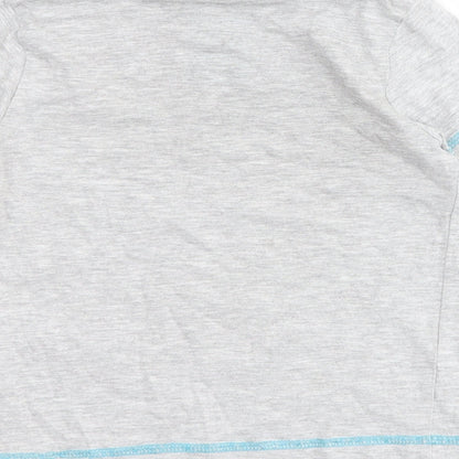 F&F Boys Grey  Cotton Pullover T-Shirt Size 2-3 Years Crew Neck Pullover