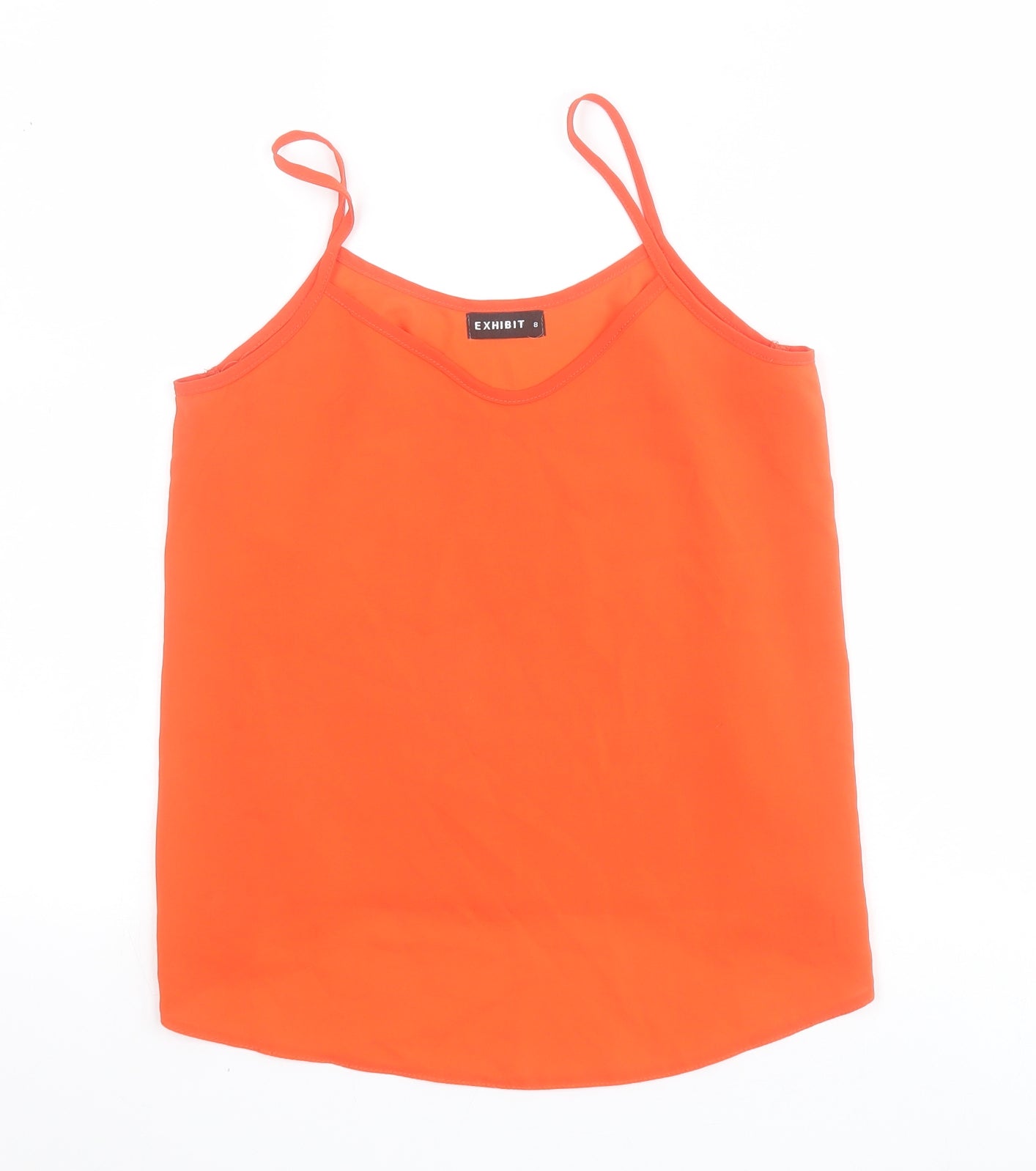 Womens UK Size 8 Exhibit Orange Camisole Tank