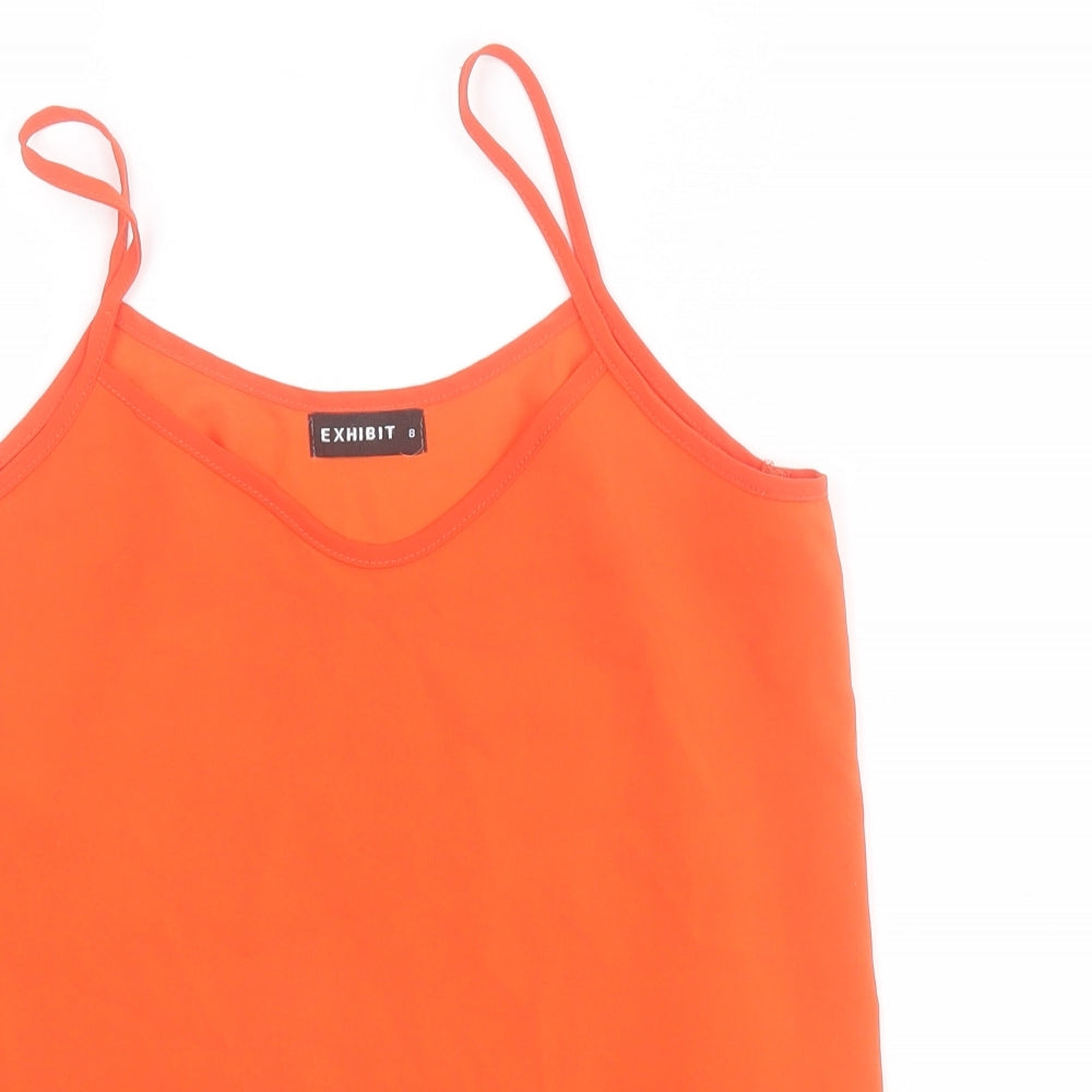 Womens UK Size 8 Exhibit Orange Camisole Tank