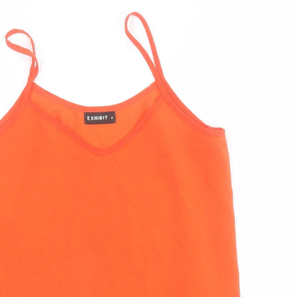 Womens UK Size 8 Exhibit Orange Camisole Tank