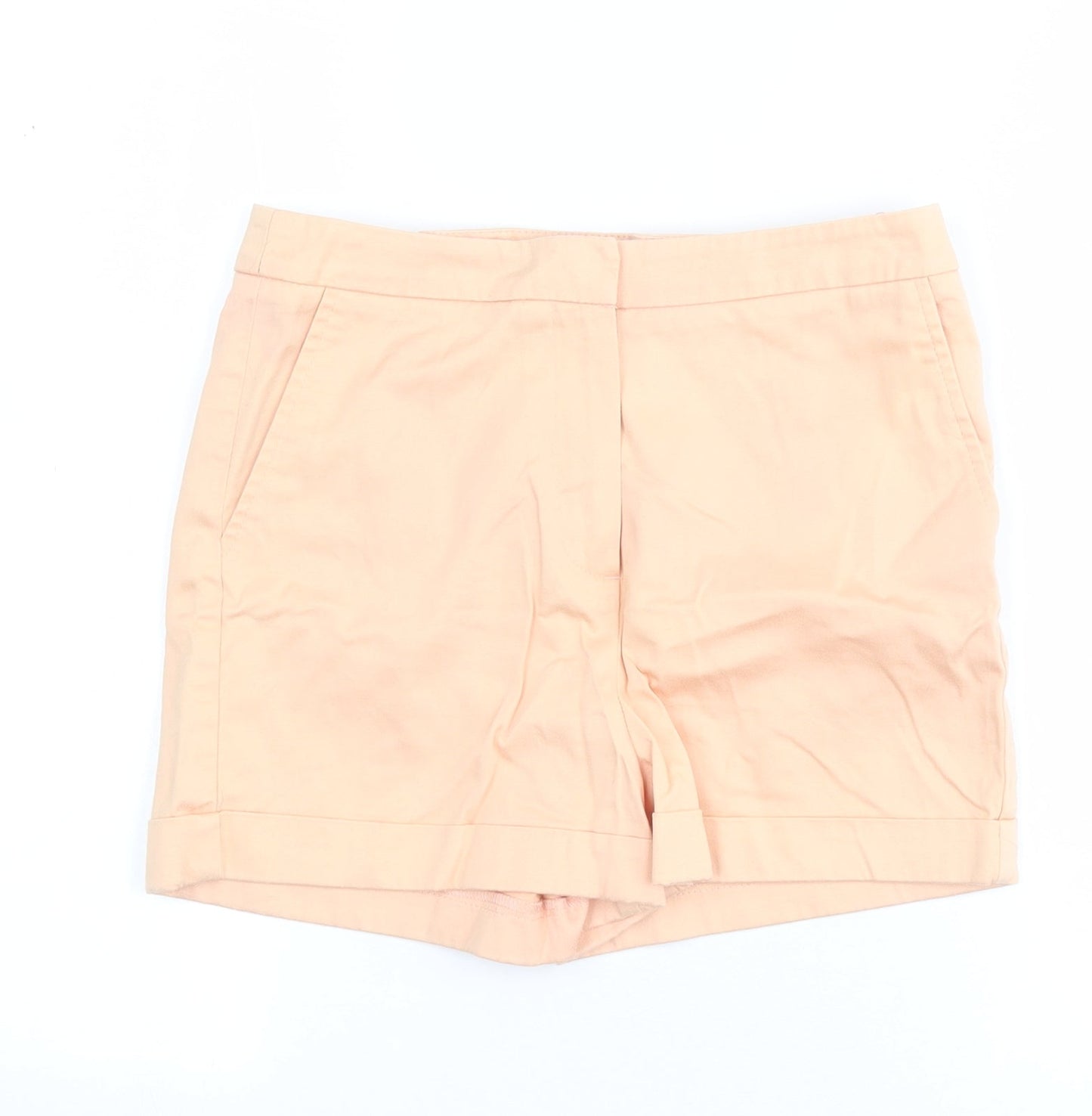 Love Label Womens Orange  Cotton Chino Shorts Size 8 L3 in Regular Zip