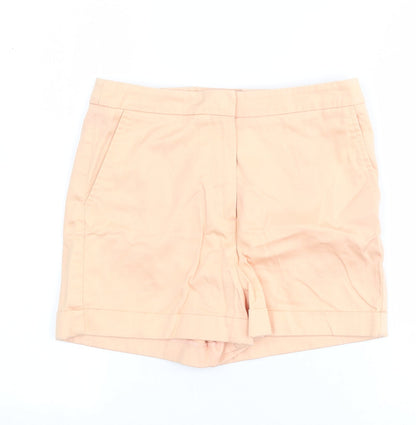 Love Label Womens Orange  Cotton Chino Shorts Size 8 L3 in Regular Zip
