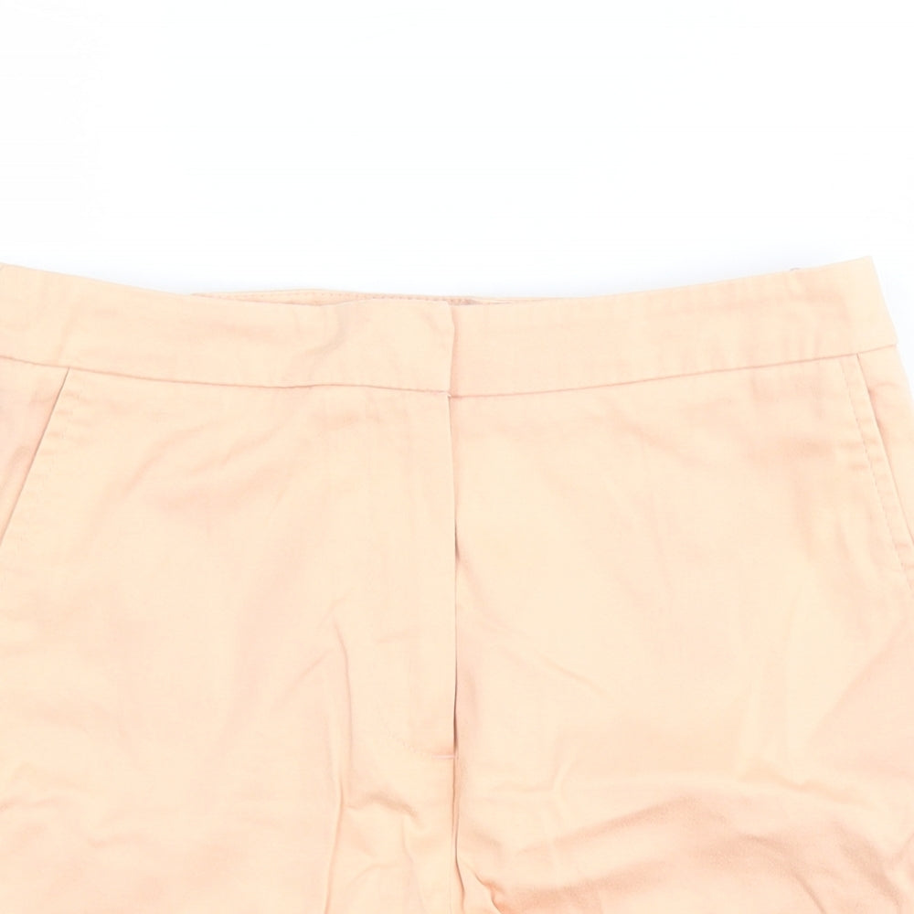 Love Label Womens Orange  Cotton Chino Shorts Size 8 L3 in Regular Zip