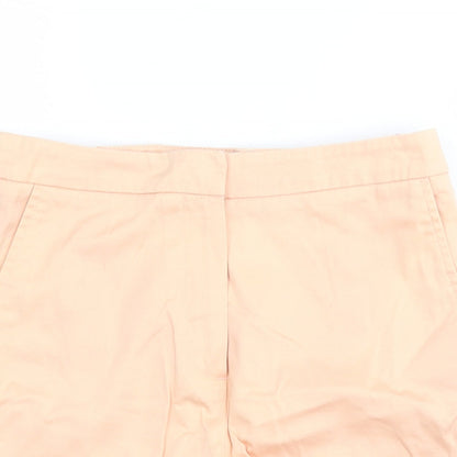 Love Label Womens Orange  Cotton Chino Shorts Size 8 L3 in Regular Zip