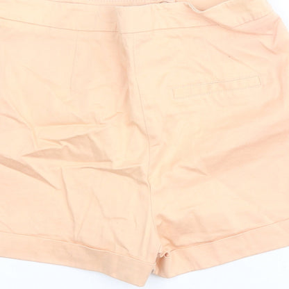 Love Label Womens Orange  Cotton Chino Shorts Size 8 L3 in Regular Zip