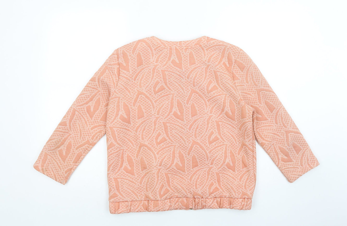 H&M Womens Orange Geometric  Jacket  Size M  Zip