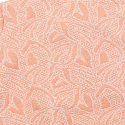 H&M Womens Orange Geometric  Jacket  Size M  Zip