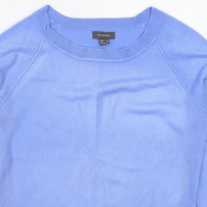 Primark Womens Blue Round Neck  Acrylic Pullover Jumper Size 12