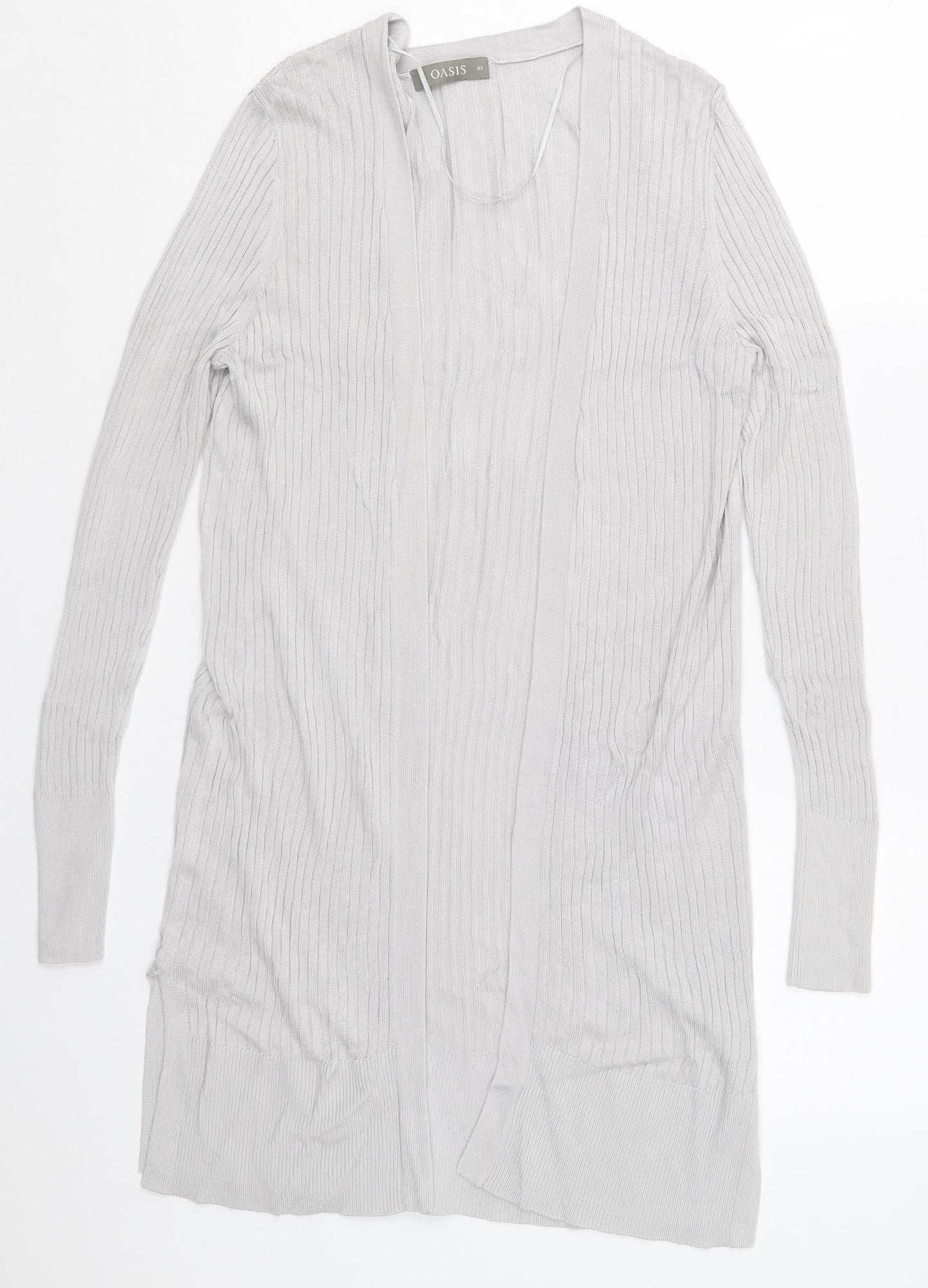 Womens UK Size XS Oasis Grey Cardigan Jumper