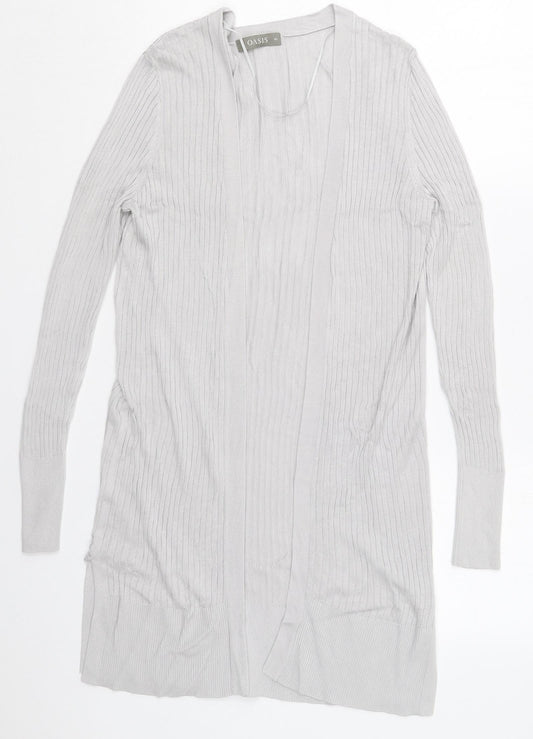 Womens UK Size XS Oasis Grey Cardigan Jumper