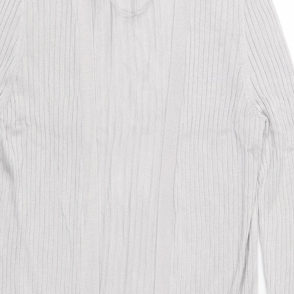 Womens UK Size XS Oasis Grey Cardigan Jumper