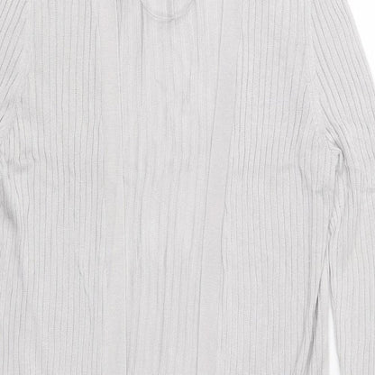 Womens UK Size XS Oasis Grey Cardigan Jumper