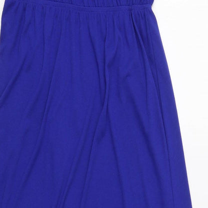 H&M Womens Blue  Polyester Maxi  Size S  Round Neck Pullover