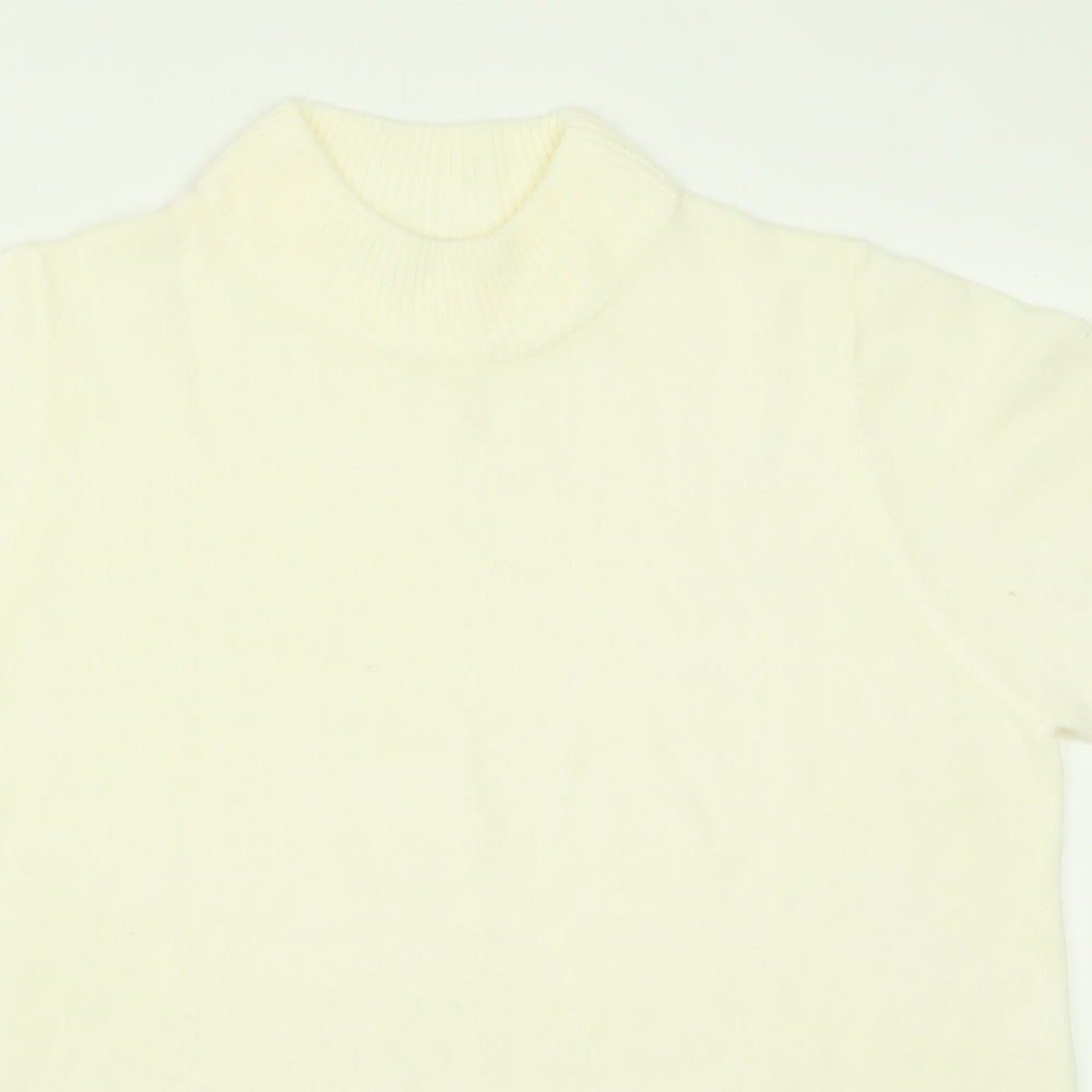 Damart Womens Ivory High Neck  Acrylic Pullover Jumper Size 14
