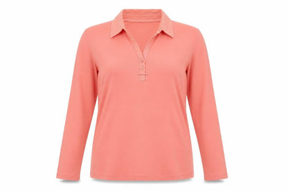 Womens UK Size L BM Pink Basic Polo