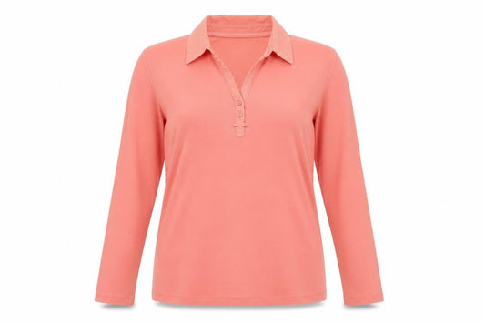Womens UK Size L BM Pink Basic Polo