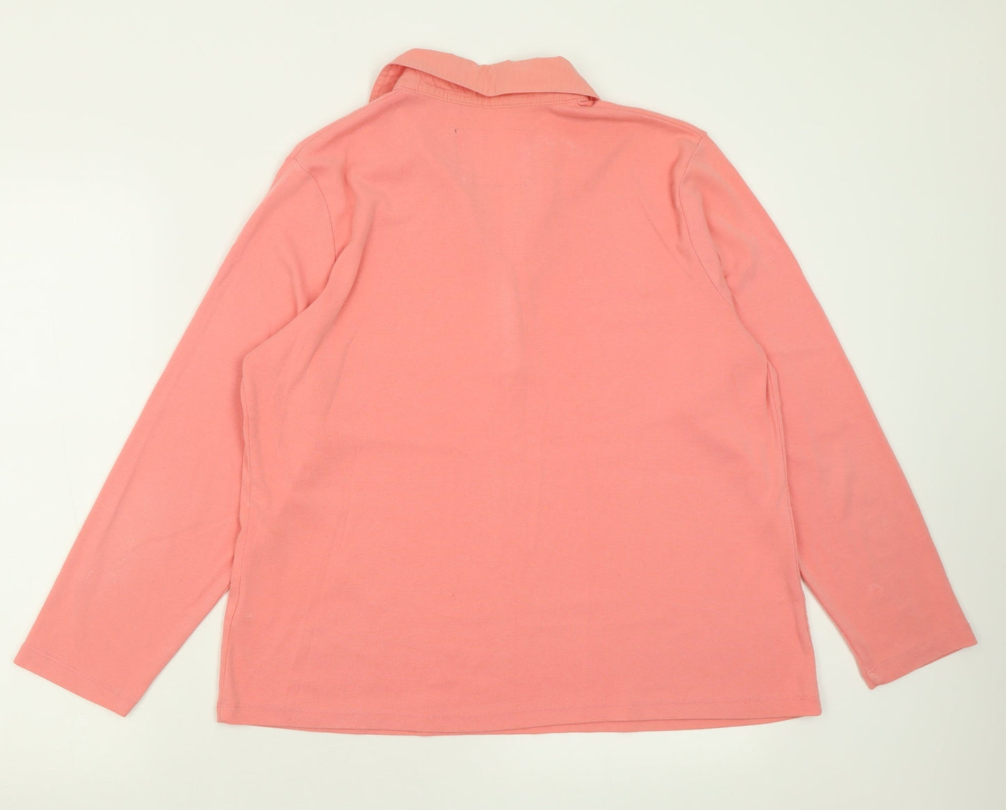 Womens UK Size L BM Pink Basic Polo
