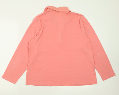 Womens UK Size L BM Pink Basic Polo