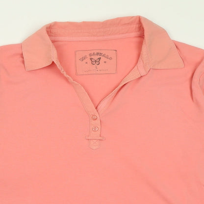 Womens UK Size L BM Pink Basic Polo