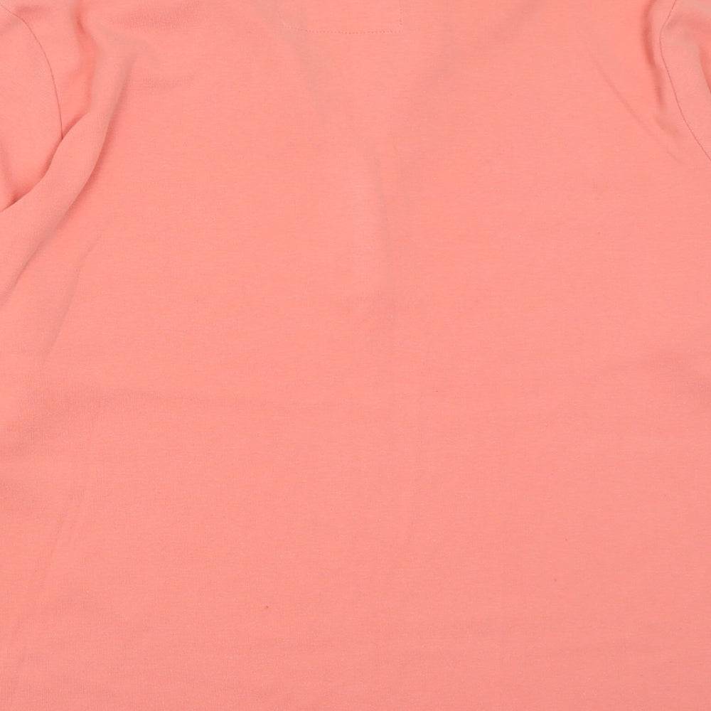 Womens UK Size L BM Pink Basic Polo