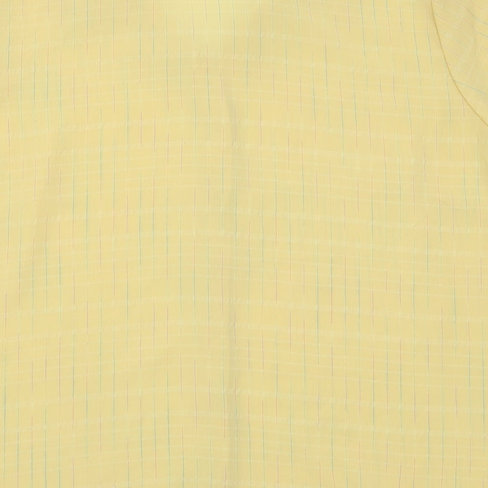 Womens UK Size 20 BM Yellow Basic Button-Up