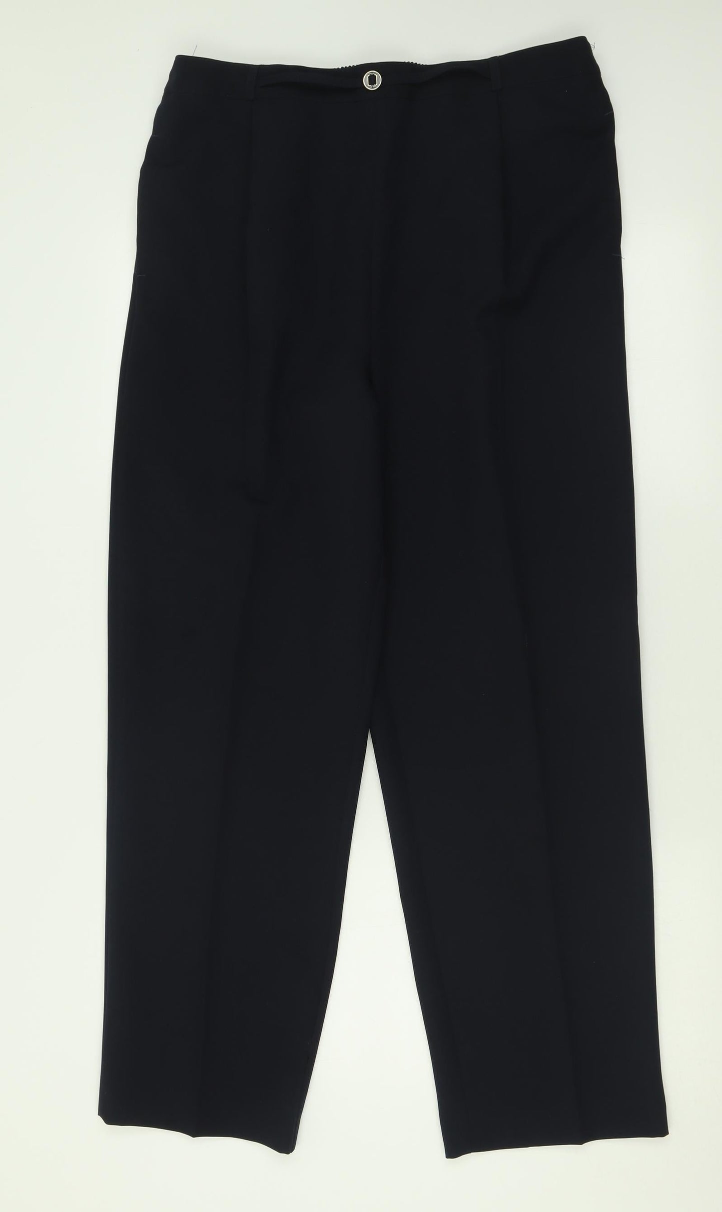 BM Womens Blue  Polyester Trousers  Size 16 L30 in Regular