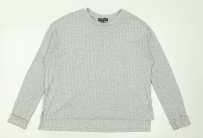 Primark Womens Grey Crew Neck  Polyester Pullover Jumper Size S