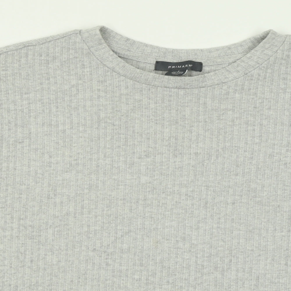 Primark Womens Grey Crew Neck  Polyester Pullover Jumper Size S