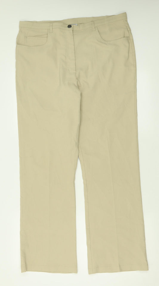 Mackays Womens Beige  Polyester Trousers  Size 20 L30 in Regular Button
