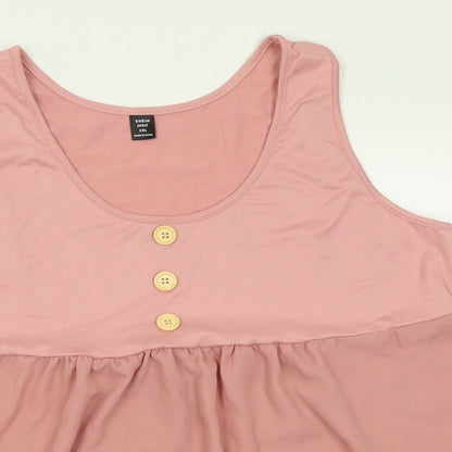 SheIn Womens Pink  Polyester Basic Tank Size XL Scoop Neck