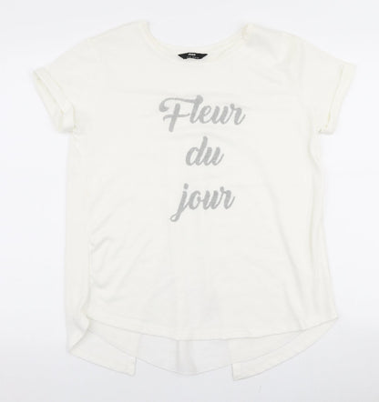 Womens UK Size 10 Max White Jersey T-Shirt
