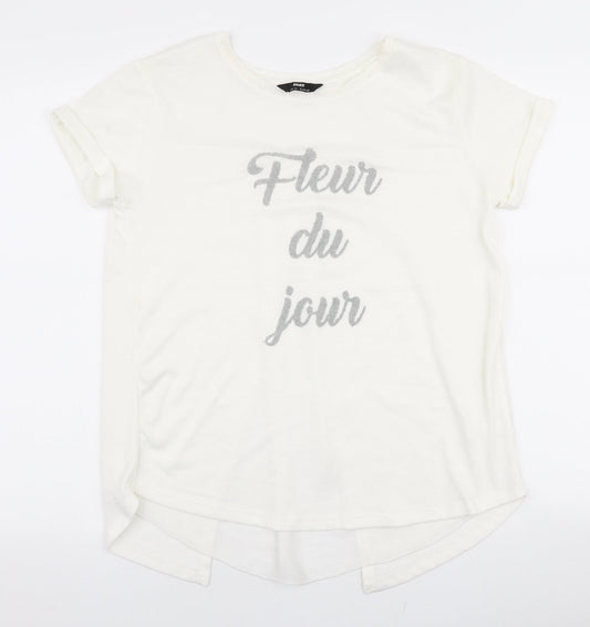 Womens UK Size 10 Max White Jersey T-Shirt