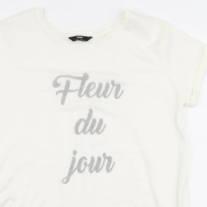 Womens UK Size 10 Max White Jersey T-Shirt