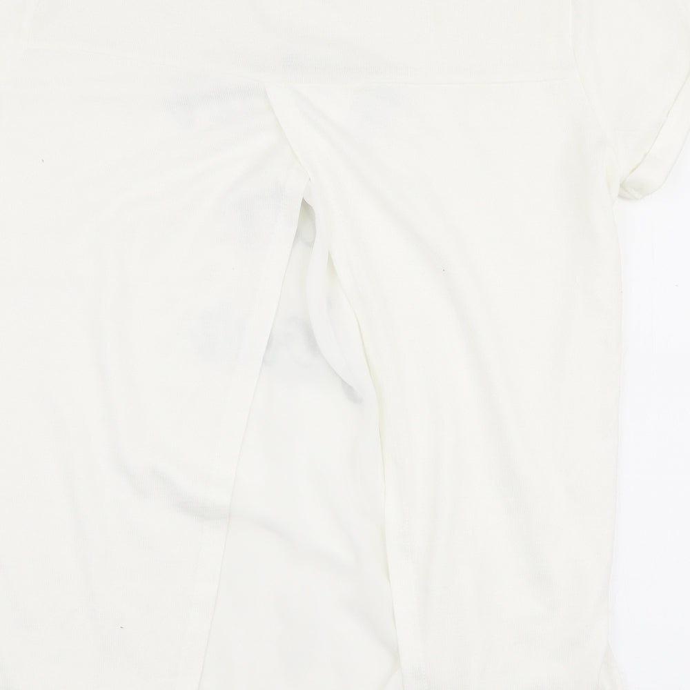 Womens UK Size 10 Max White Jersey T-Shirt