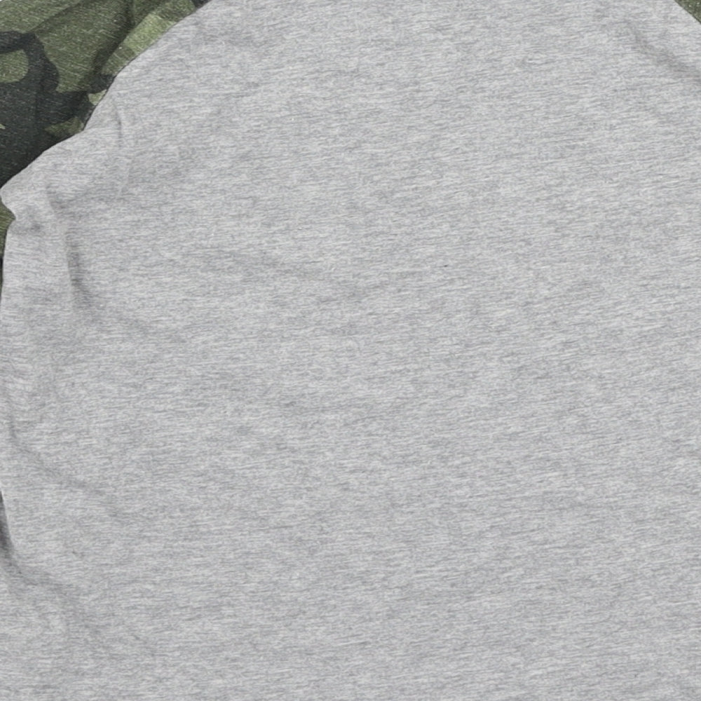 NEXT Girls Multicoloured Camouflage Cotton Jersey T-Shirt Size 3 Years Round Neck Pullover
