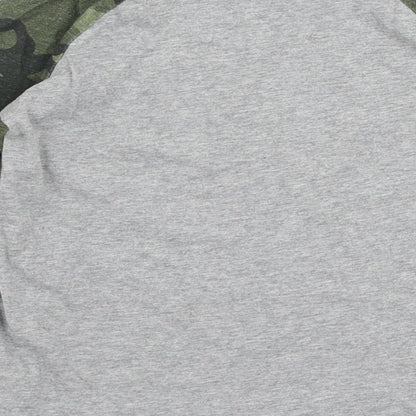 NEXT Girls Multicoloured Camouflage Cotton Jersey T-Shirt Size 3 Years Round Neck Pullover