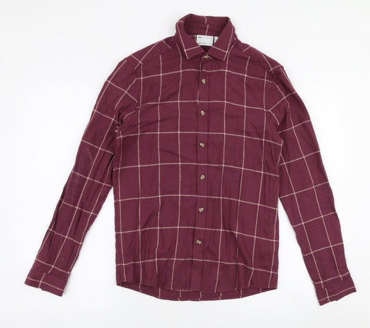 Womens UK Size 2XS ASOS Purple Jersey Button-Up