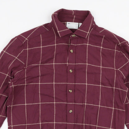 Womens UK Size 2XS ASOS Purple Jersey Button-Up