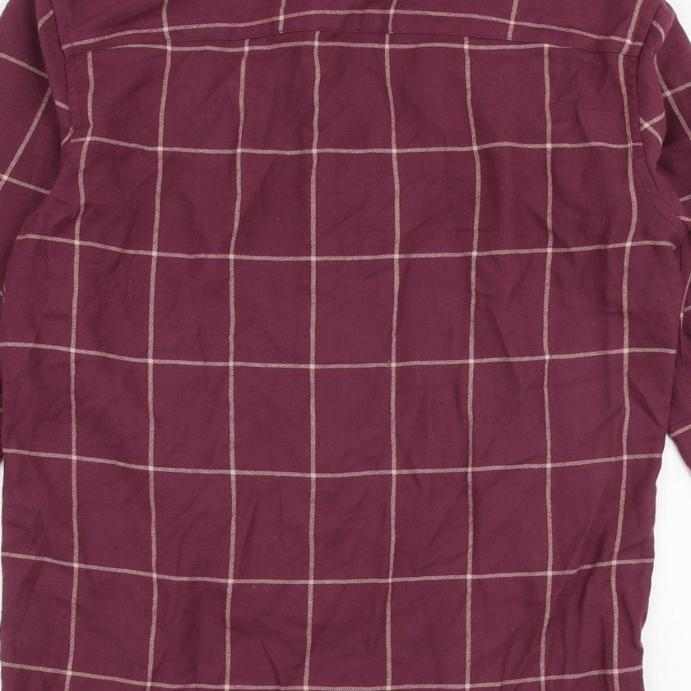 Womens UK Size 2XS ASOS Purple Jersey Button-Up