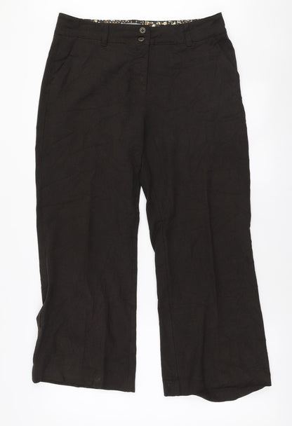 Womens UK Size 14 Per Una Regular Fit  Brown Trousers