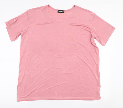 Womens UK Size 2XL Charmell Pink Basic Blouse