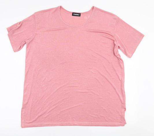 Womens UK Size 2XL Charmell Pink Basic Blouse