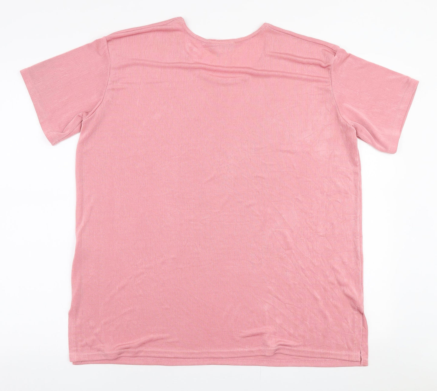 Womens UK Size 2XL Charmell Pink Basic Blouse