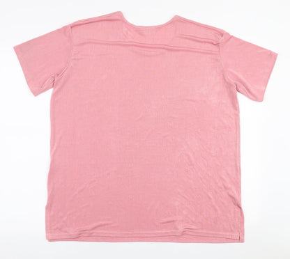 Womens UK Size 2XL Charmell Pink Basic Blouse