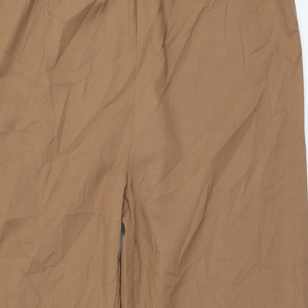 Zanzea Womens Brown  Polyester Trousers  Size 3XL L30 in Regular