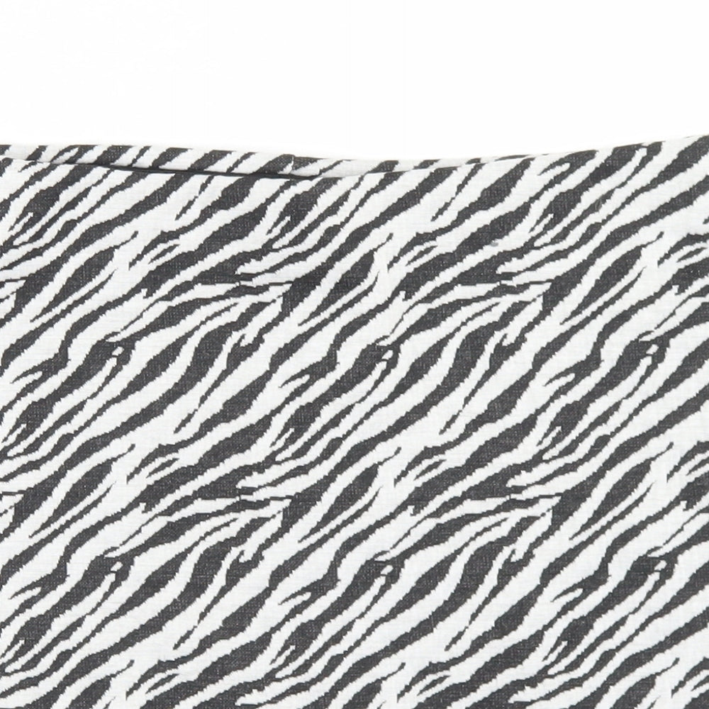 Primark Womens White Animal Print Polyester Straight & Pencil Skirt Size 12
