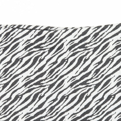 Primark Womens White Animal Print Polyester Straight & Pencil Skirt Size 12