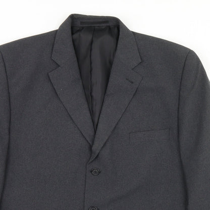 George Mens Grey  Polyester Jacket Blazer Size 46