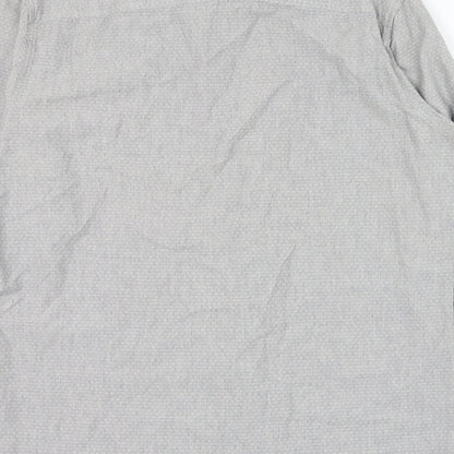 River Island Mens Grey  Cotton  Button-Up Size S Collared Button